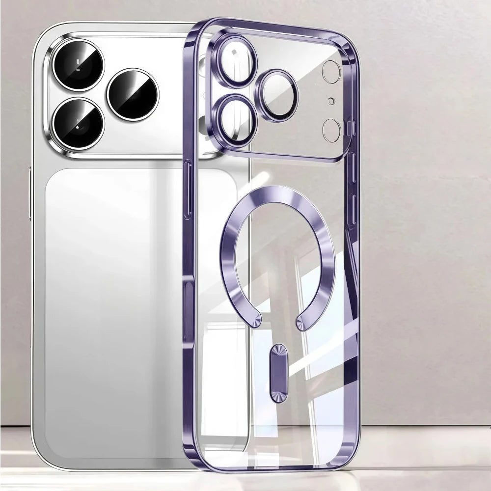Premium MagSafe Plated Clear Case for iPhone 17 Pro Max