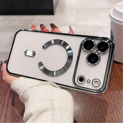 Premium MagSafe Plated Clear Case for iPhone 17 Pro Max