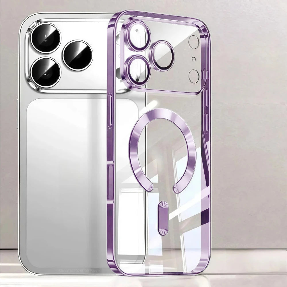 Premium MagSafe Plated Clear Case for iPhone 17 Pro Max