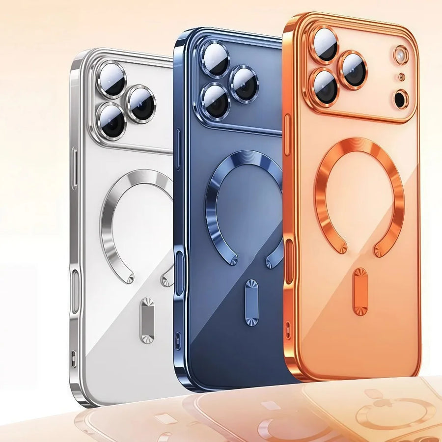 Premium MagSafe Plated Clear Case for iPhone 17 Pro Max