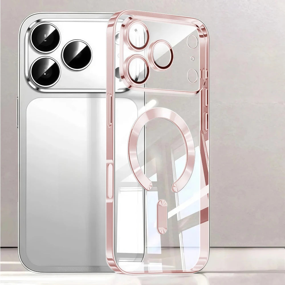 Premium MagSafe Plated Clear Case for iPhone 17 Pro Max