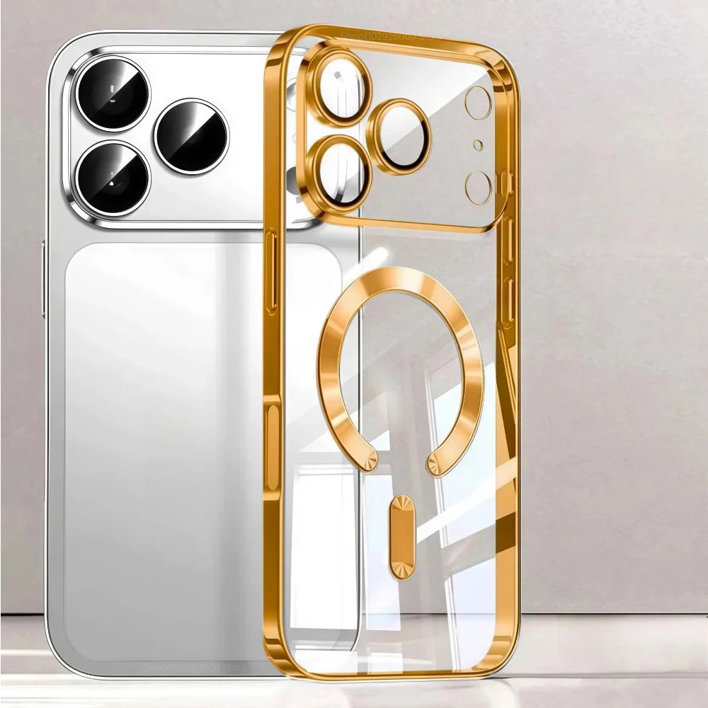 Premium MagSafe Plated Clear Case for iPhone 17 Pro Max