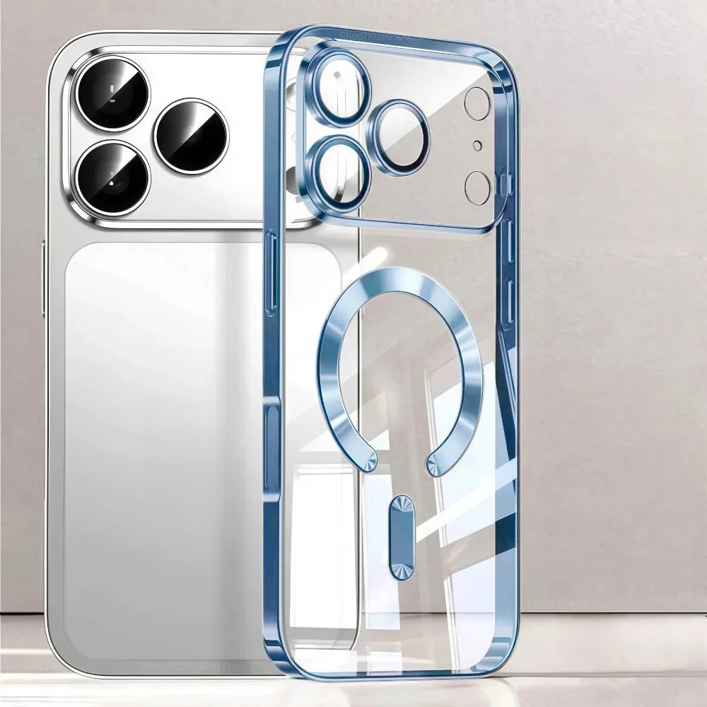 Premium MagSafe Plated Clear Case for iPhone 17 Pro Max