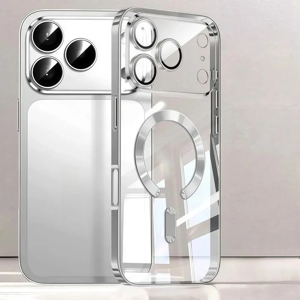 Premium MagSafe Plated Clear Case for iPhone 17 Pro Max